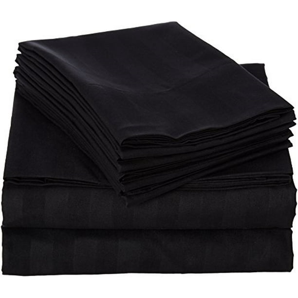 1500 Thread Count Egyptian Quality Luxury Silky-Soft Wrinkle & Fade Resistant 4-Piece Bed Sheet Set Softest Deep Pocket Up to 16 Elegant Comfort Best Coziest Stripe Sheets Ever 1500 Thread Count Egyptian Quality Luxury Silky-Soft Wrinkle & Fade Resistant 4-Piece Bed Sheet Set Softest Deep Pocket Up to 16 Elegant Comfort Best Coziest Stripe Sheets Ever